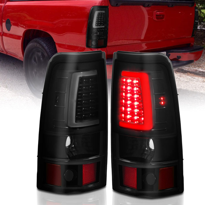 Anzo USA 311331 Tail Light Assembly; LED; Smoke Lens; Black; Pair; - Truck Part Superstore