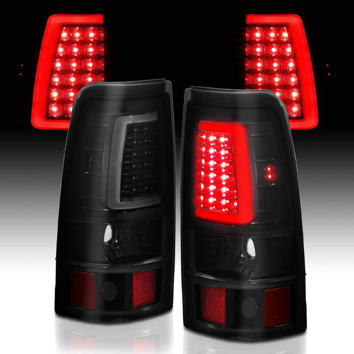 Anzo USA 311331 Tail Light Assembly; LED; Smoke Lens; Black; Pair; - Truck Part Superstore