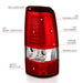 Anzo USA 311332 Tail Light Assembly; LED; Red/Clear Lens; Chrome; Pair; - Truck Part Superstore