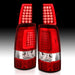 Anzo USA 311332 Tail Light Assembly; LED; Red/Clear Lens; Chrome; Pair; - Truck Part Superstore
