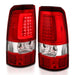 Anzo USA 311332 Tail Light Assembly; LED; Red/Clear Lens; Chrome; Pair; - Truck Part Superstore