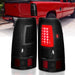 Anzo USA 311334 Tail Light Assembly; LED; Smoke Lens; Black; Pair; - Truck Part Superstore