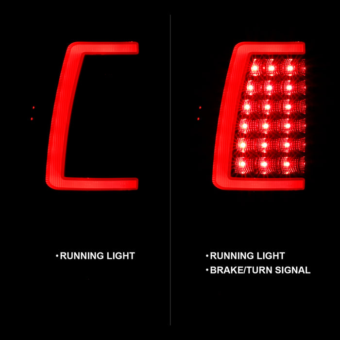 Anzo USA 311334 Tail Light Assembly; LED; Smoke Lens; Black; Pair; - Truck Part Superstore
