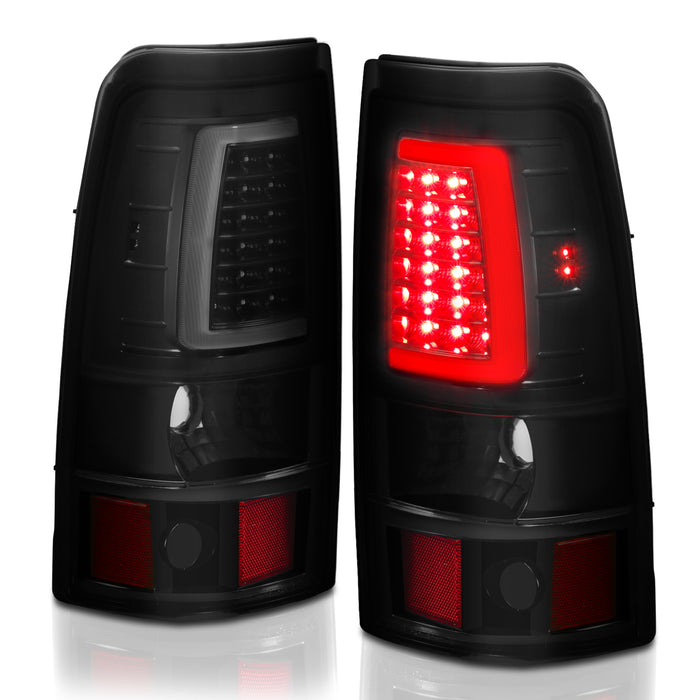 Anzo USA 311334 Tail Light Assembly; LED; Smoke Lens; Black; Pair; - Truck Part Superstore