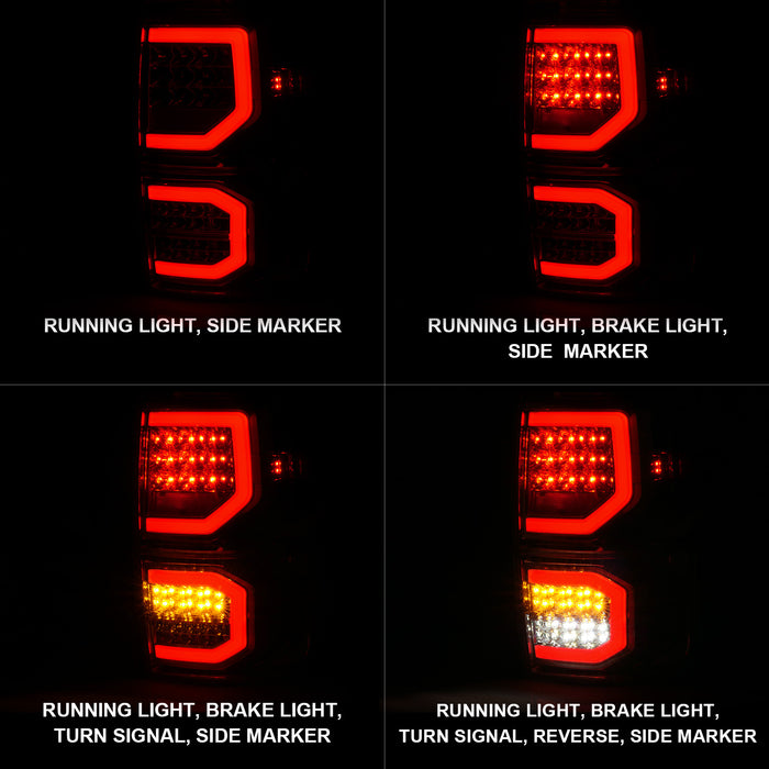 Anzo USA 311338 Tail Light Assembly; LED; Clear Lens; Chrome Housing; Pair; - Truck Part Superstore