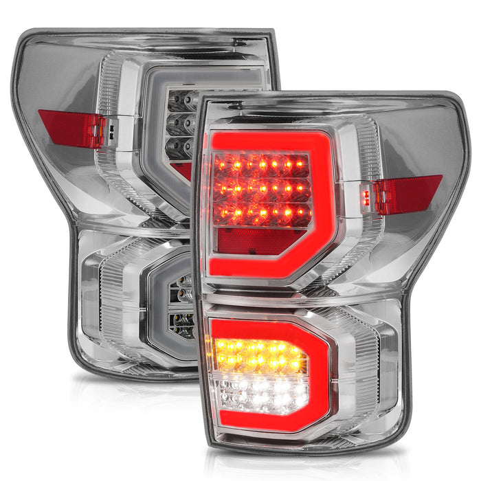 Anzo USA 311338 Tail Light Assembly; LED; Clear Lens; Chrome Housing; Pair; - Truck Part Superstore
