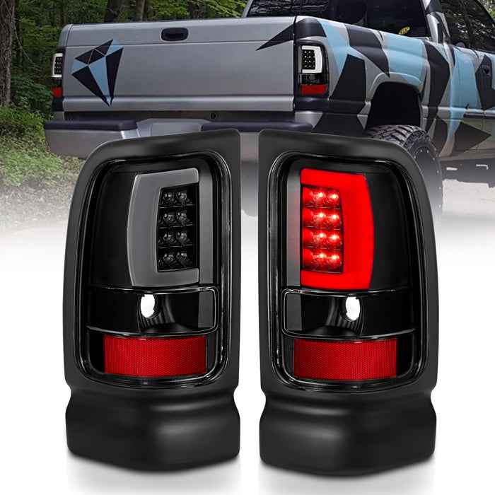Anzo USA 311339 Tail Light Assembly; LED; Clear Lens; Black Housing; Pair; - Truck Part Superstore