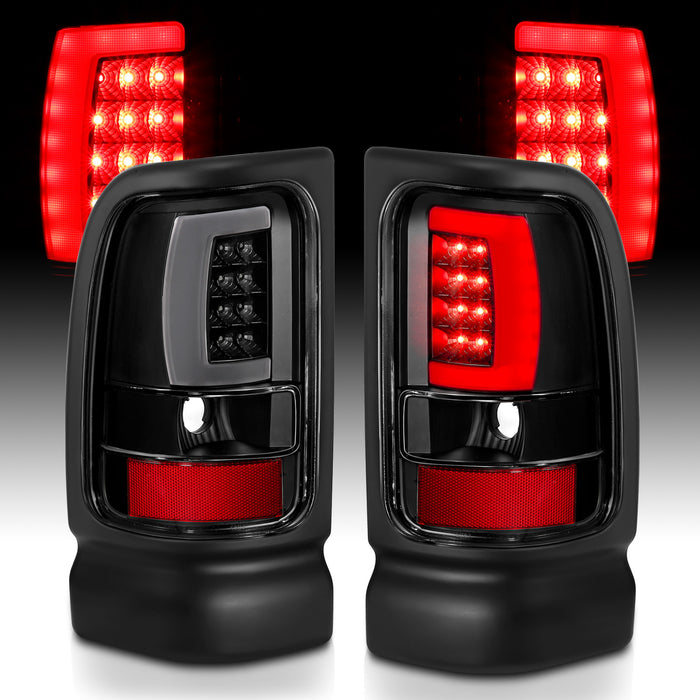 Anzo USA 311339 Tail Light Assembly; LED; Clear Lens; Black Housing; Pair; - Truck Part Superstore