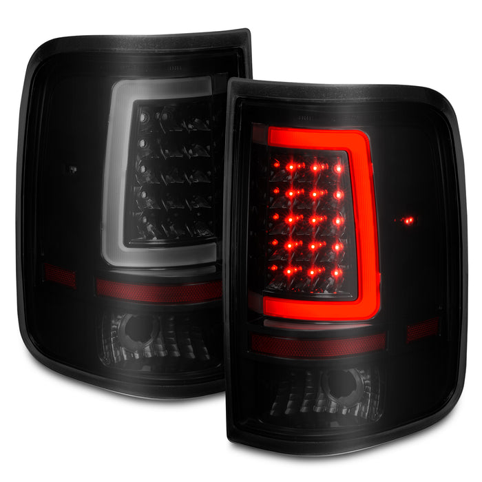 Anzo USA 311343 Tail Light Assembly; LED; Smoke Lens; Black Housing; w/Light Bar; Pair; - Truck Part Superstore