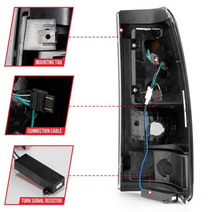 Anzo USA 311345 Tail Light Assembly; LED; Smoke Lens; Black Housing; Pair; - Truck Part Superstore