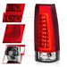 Anzo USA 311346 Tail Light Assembly; LED; Red/Clear Lens; Chrome Housing; Pair; - Truck Part Superstore