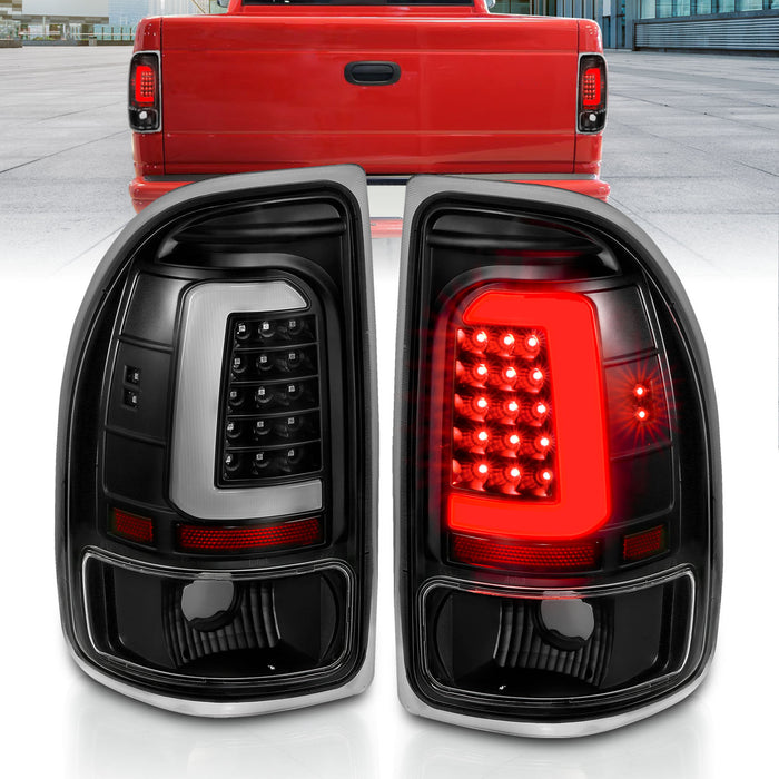Anzo USA 311347 Tail Light Assembly; LED; Clear Lens; Black Housing; Pair; - Truck Part Superstore
