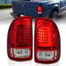 Anzo USA 311349 Tail Light Assembly; LED; Red Lens; Chrome Housing; Pair; - Truck Part Superstore