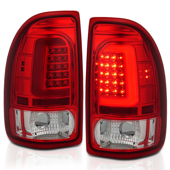 Anzo USA 311349 Tail Light Assembly; LED; Red Lens; Chrome Housing; Pair; - Truck Part Superstore