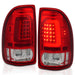Anzo USA 311349 Tail Light Assembly; LED; Red Lens; Chrome Housing; Pair; - Truck Part Superstore