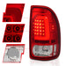Anzo USA 311349 Tail Light Assembly; LED; Red Lens; Chrome Housing; Pair; - Truck Part Superstore