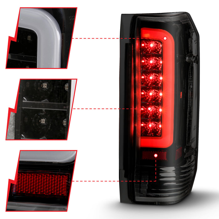 Anzo USA 311351 Tail Light Assembly; LED; Smoke Lens; Black Housing; Pair; - Truck Part Superstore