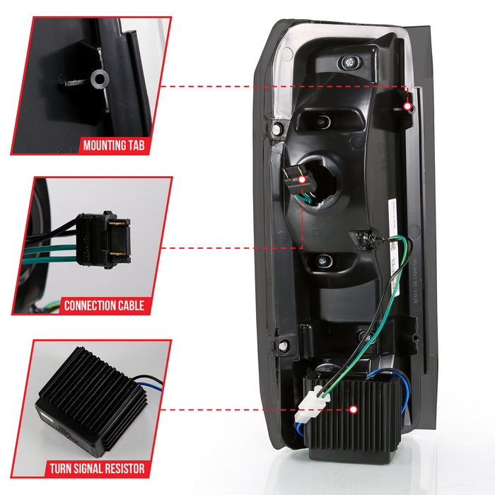 Anzo USA 311351 Tail Light Assembly; LED; Smoke Lens; Black Housing; Pair; - Truck Part Superstore