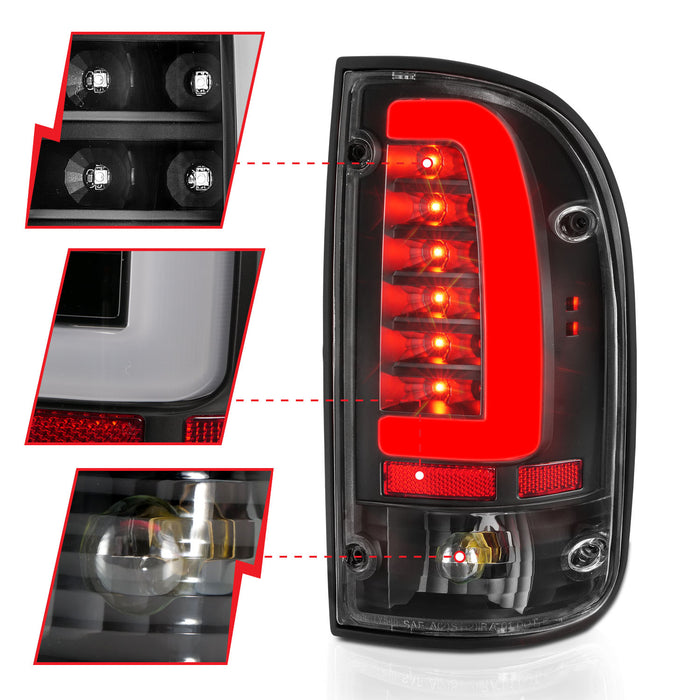 Anzo USA 311353 Tail Light Assembly; LED; Clear Lens; Black Housing; Pair; - Truck Part Superstore