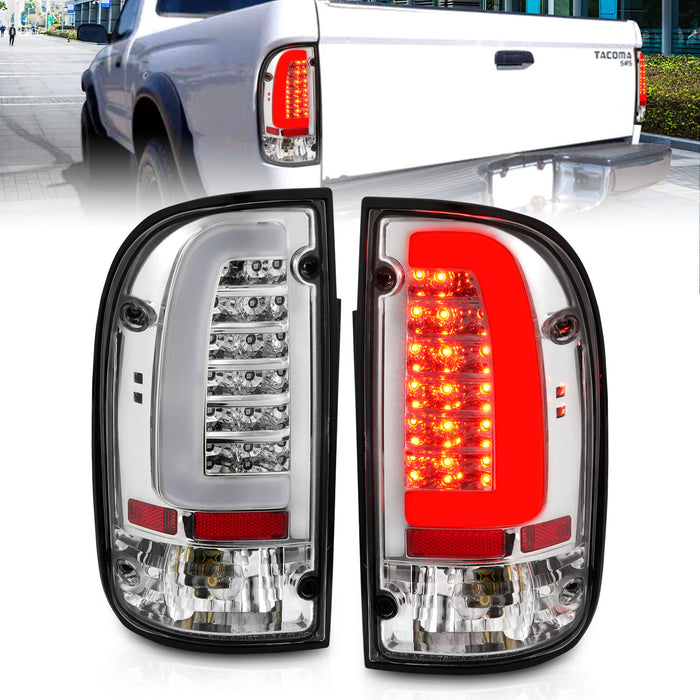 Anzo USA 311355 Tail Light Assembly; LED; Clear Lens; Chrome Housing; Pair; - Truck Part Superstore