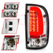 Anzo USA 311355 Tail Light Assembly; LED; Clear Lens; Chrome Housing; Pair; - Truck Part Superstore