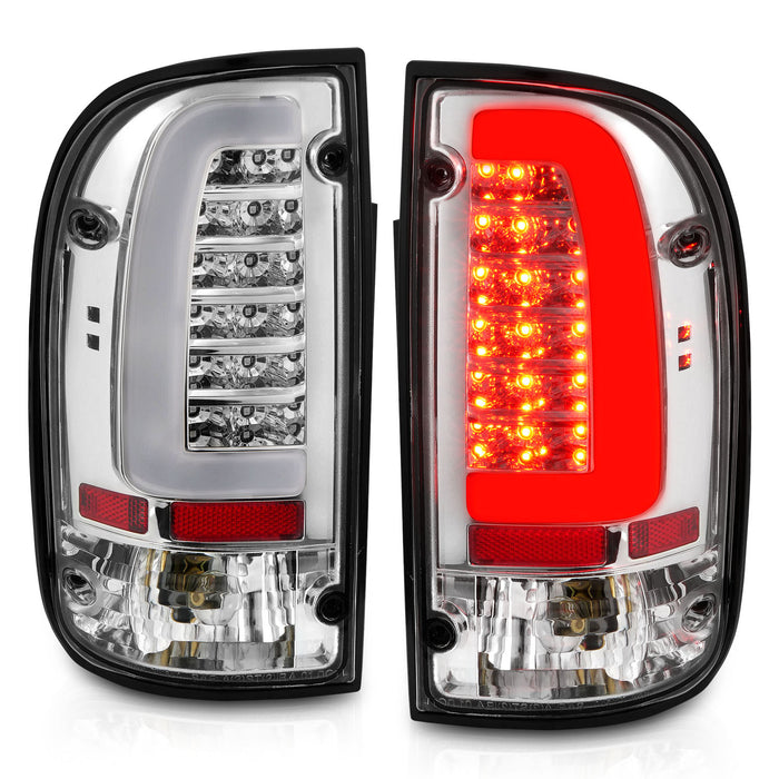 Anzo USA 311355 Tail Light Assembly; LED; Clear Lens; Chrome Housing; Pair; - Truck Part Superstore