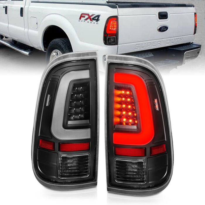 Anzo USA 311356 Tail Light Assembly; LED; Clear Lens; Black Housing; Pair; - Truck Part Superstore
