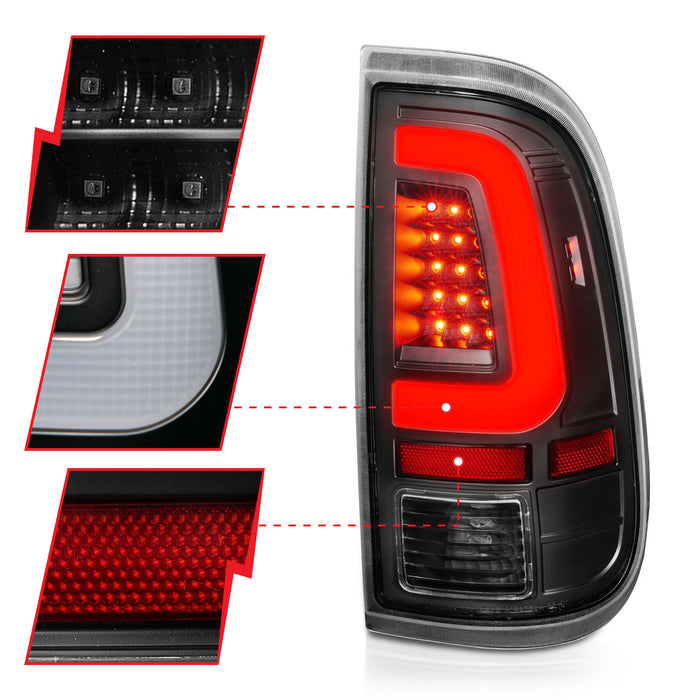 Anzo USA 311356 Tail Light Assembly; LED; Clear Lens; Black Housing; Pair; - Truck Part Superstore