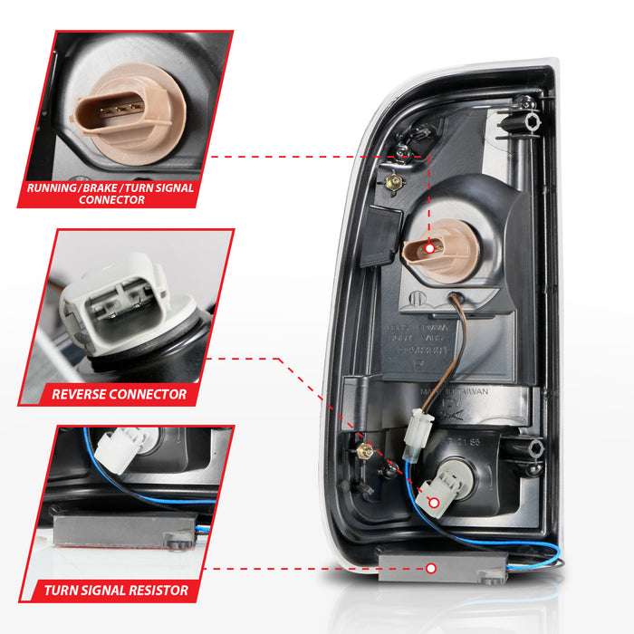 Anzo USA 311356 Tail Light Assembly; LED; Clear Lens; Black Housing; Pair; - Truck Part Superstore