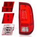 Anzo USA 311358 Tail Light Assembly; LED; Red/Clear Lens; Chrome Housing; Pair; - Truck Part Superstore