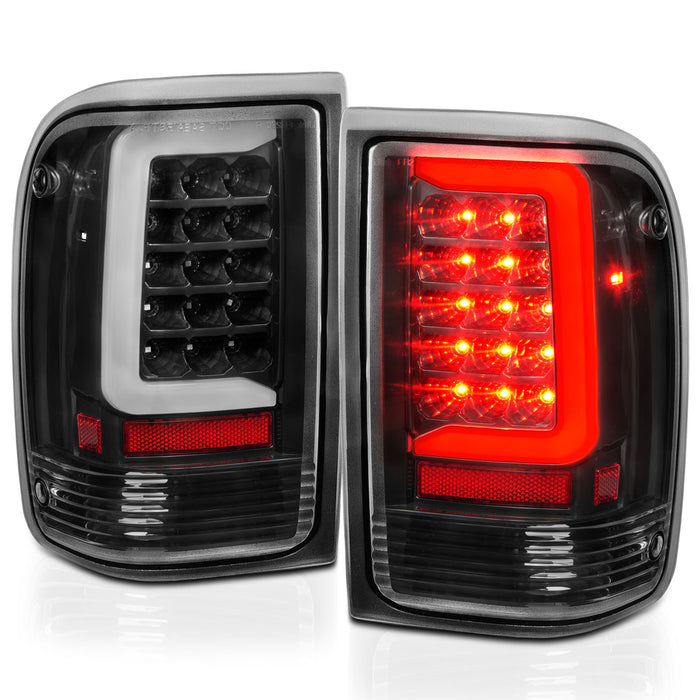 Anzo USA 311359 Tail Light Assembly; LED; Clear Lens; Black Housing; w/Light Bar; Pair; - Truck Part Superstore