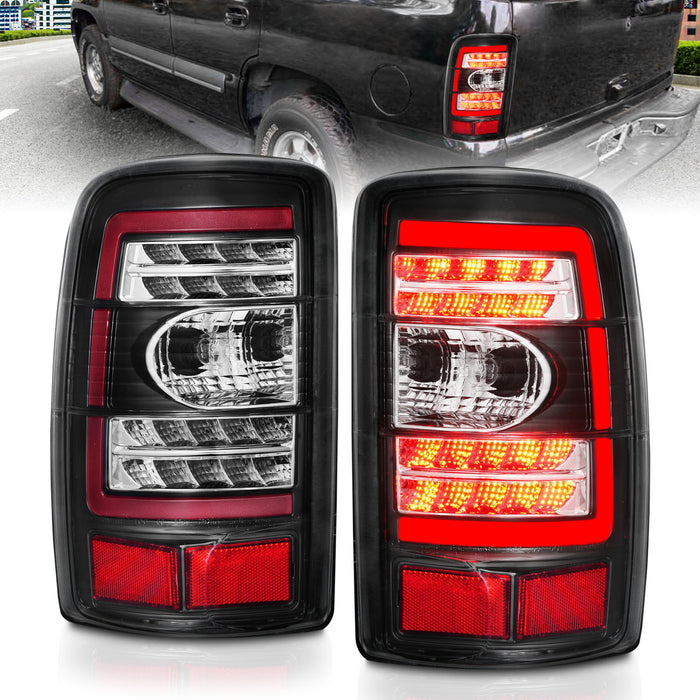 Anzo USA 311362 Tail Light Assembly; LED; Clear Lens; Black Housing; Pair; - Truck Part Superstore