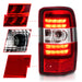 Anzo USA 311364 Tail Light Assembly; LED; Red Lens; Chrome Housing; Pair; - Truck Part Superstore