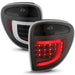 Anzo USA 311365 Tail Light Assembly; LED; Clear Lens; Black Housing; w/Light Bar; Pair; - Truck Part Superstore