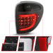 Anzo USA 311365 Tail Light Assembly; LED; Clear Lens; Black Housing; w/Light Bar; Pair; - Truck Part Superstore