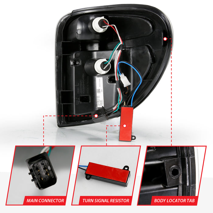 Anzo USA 311366 Tail Light Assembly; LED; Smoke Lens; Black Housing; w/Light Bar; Pair; - Truck Part Superstore