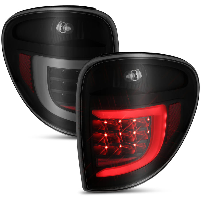 Anzo USA 311366 Tail Light Assembly; LED; Smoke Lens; Black Housing; w/Light Bar; Pair; - Truck Part Superstore