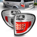 Anzo USA 311367 Tail Light Assembly; LED; Clear Lens; Chrome Housing; w/Light Bar; Pair; - Truck Part Superstore