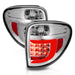 Anzo USA 311367 Tail Light Assembly; LED; Clear Lens; Chrome Housing; w/Light Bar; Pair; - Truck Part Superstore