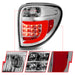 Anzo USA 311367 Tail Light Assembly; LED; Clear Lens; Chrome Housing; w/Light Bar; Pair; - Truck Part Superstore