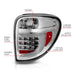 Anzo USA 311367 Tail Light Assembly; LED; Clear Lens; Chrome Housing; w/Light Bar; Pair; - Truck Part Superstore
