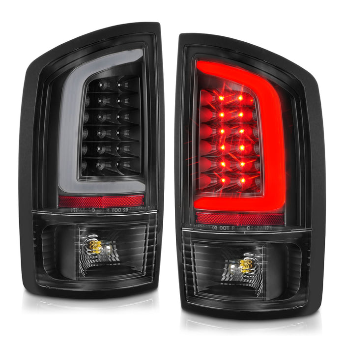 Anzo USA 311368 Tail Light Assembly; LED; Clear Lens; Black Housing; w/Light Bar; Pair; - Truck Part Superstore