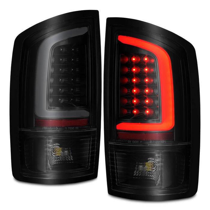 Anzo USA 311369 Tail Light Assembly; LED; Smoke Lens; Black Housing; w/Light Bar; Pair; - Truck Part Superstore