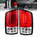Anzo USA 311370 Tail Light Assembly; LED; Red/Clear Lens; Black Housing; w/Light Bar; Pair; - Truck Part Superstore