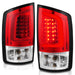 Anzo USA 311370 Tail Light Assembly; LED; Red/Clear Lens; Black Housing; w/Light Bar; Pair; - Truck Part Superstore