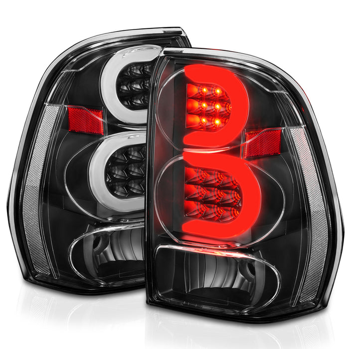 Anzo USA 311371 Tail Light Assembly; LED; Clear Lens; Black Housing; w/Light Bar; Pair; - Truck Part Superstore