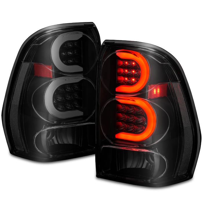 Anzo USA 311372 Tail Light Assembly; LED; Smoke Lens; Black Housing; w/Light Bar; Pair; - Truck Part Superstore