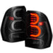 Anzo USA 311372 Tail Light Assembly; LED; Smoke Lens; Black Housing; w/Light Bar; Pair; - Truck Part Superstore