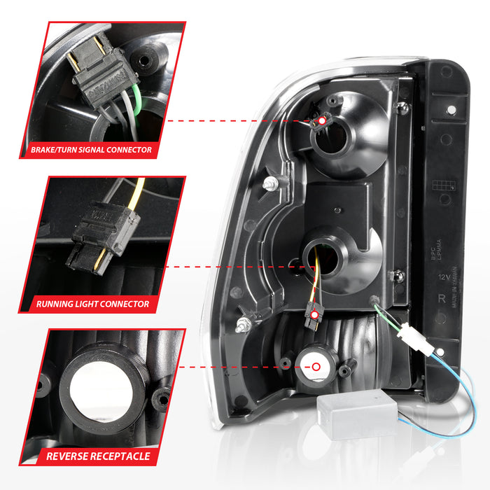 Anzo USA 311372 Tail Light Assembly; LED; Smoke Lens; Black Housing; w/Light Bar; Pair; - Truck Part Superstore