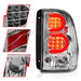 Anzo USA 311373 Tail Light Assembly; LED; Clear Lens; Chrome Housing; w/Light Bar; Pair; - Truck Part Superstore
